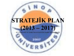 Stratejik Plan - Kütüphane