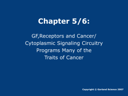 Biology of Cancer - Dr. Jennifer Staiger