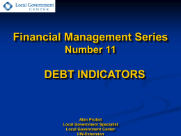 Debt Indicators - UW-Extension`s Local Government Center