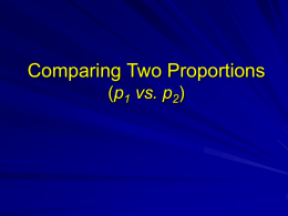 Comparing Two Proportions (p1 vs. p2)