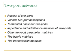 Two-port networks
