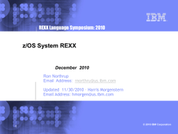 SysrexxSymposium2010 - The Rexx Language Association