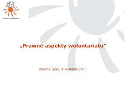 D. Pietrowski Prawne aspekty wolontariatu