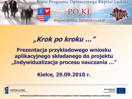 program operacyjny kapitał ludzki w województwie świętokrzyskim