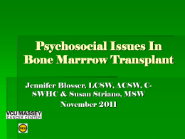 Psychosocial Issues In Bone Marrrow Transplant