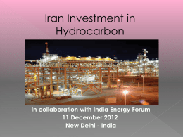 Iran Investment in Hydrocarbon
