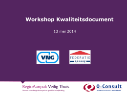 PowerPoint-presentatie - RegioAanpak Veilig Thuis