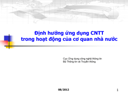 Định hướng ứng dụng CNTT trong hoạt động