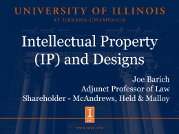 Intellectual Property (IP) and Designs