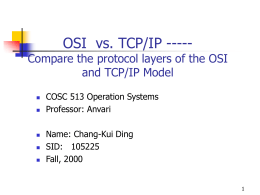 Comparison and Contrast between the OSI and TCP/IP