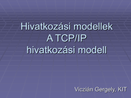 Hivatkozási modellek A TCP/IP hivatkozási modell