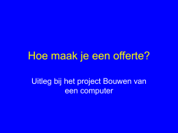 Hoe presenteer ik?