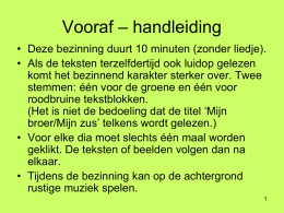 Toen ik naar mijn naaste zocht, waar was jij?