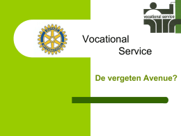 Presentatie Vocational Service voor