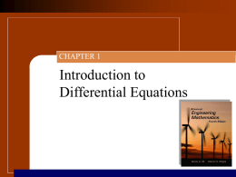 Ch01 Introduction to Differential Equations