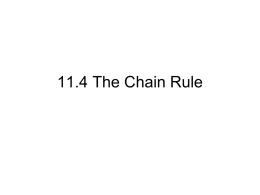 Lesson 11.4: The Chain Rule