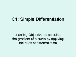 Simple differentiation