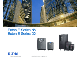 E Series UPS-presentation