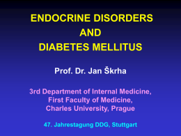 Endocrine disorders and diabetes mellitus