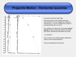 Projectile Motion - Horizontal Launch (PowerPoint)