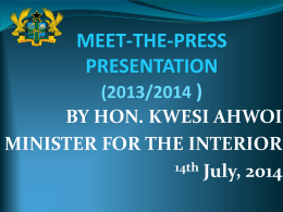 MEET-THE-PRESS PRESENTATION (Aug. 2013