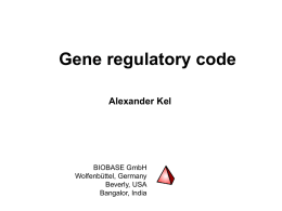 Gene regulatory code