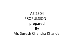 AE 2304 PROPULSION-II By Mr.Suresh Chandra Khandai