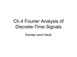 Ch.4 Fourier Analysis of Discrete