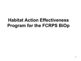 Habitat Action Effectiveness Program for the FCRPS BiOp