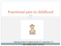 Abdominal pain in childhood