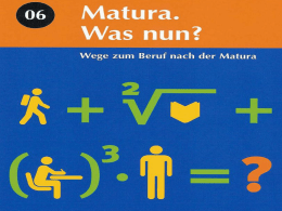 Matura - Was nun? - GRG 21 Ödenburgerstraße