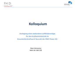 Kolloquium  - Fachhochschule Düsseldorf