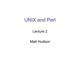 UNIX and Perl