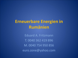 Erneuerbare Energien in Rumänien