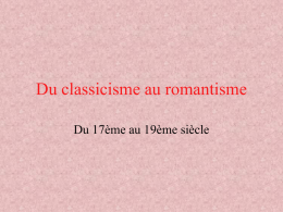 Du classicisme au romantisme
