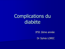 Complications dégénératives du diabète