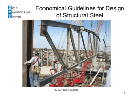 Economical Guidelines for Design of Structural Steel