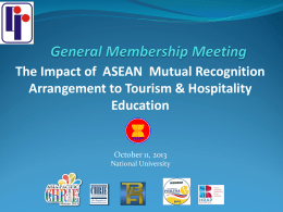 ASEAN MRA Impact to Education