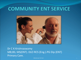 Community ENT Services Presentation