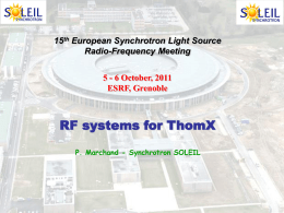 RF Systems for ThomX