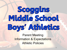 Scoggins Middle School Boys Athletics