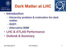 Dark matter at LHC