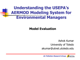 Model Evaluation - University of Toledo