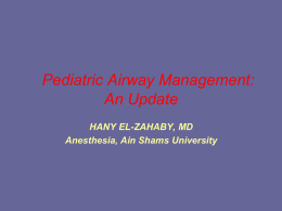 Pediatric Airway Management Final