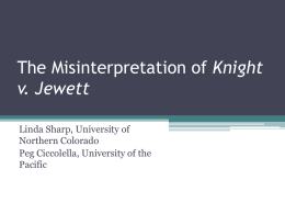The Misinterpretation of Knight v. Jewett in California Sport and
