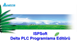 Delta PLC Editoru ISPSoft TR