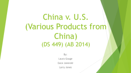 China v. U.S. (Various Products from China) (DS 449) (AB 2014)
