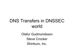 DNS Transfers in DNSSEC world-v3.32