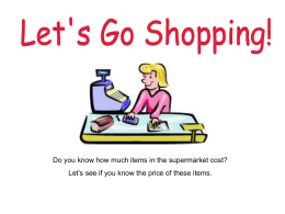 PPT, SEN: Lets Go Shopping