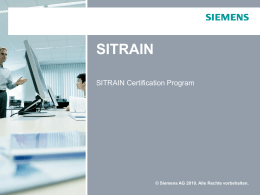 Als Siemens Certified Service Technician Level 2